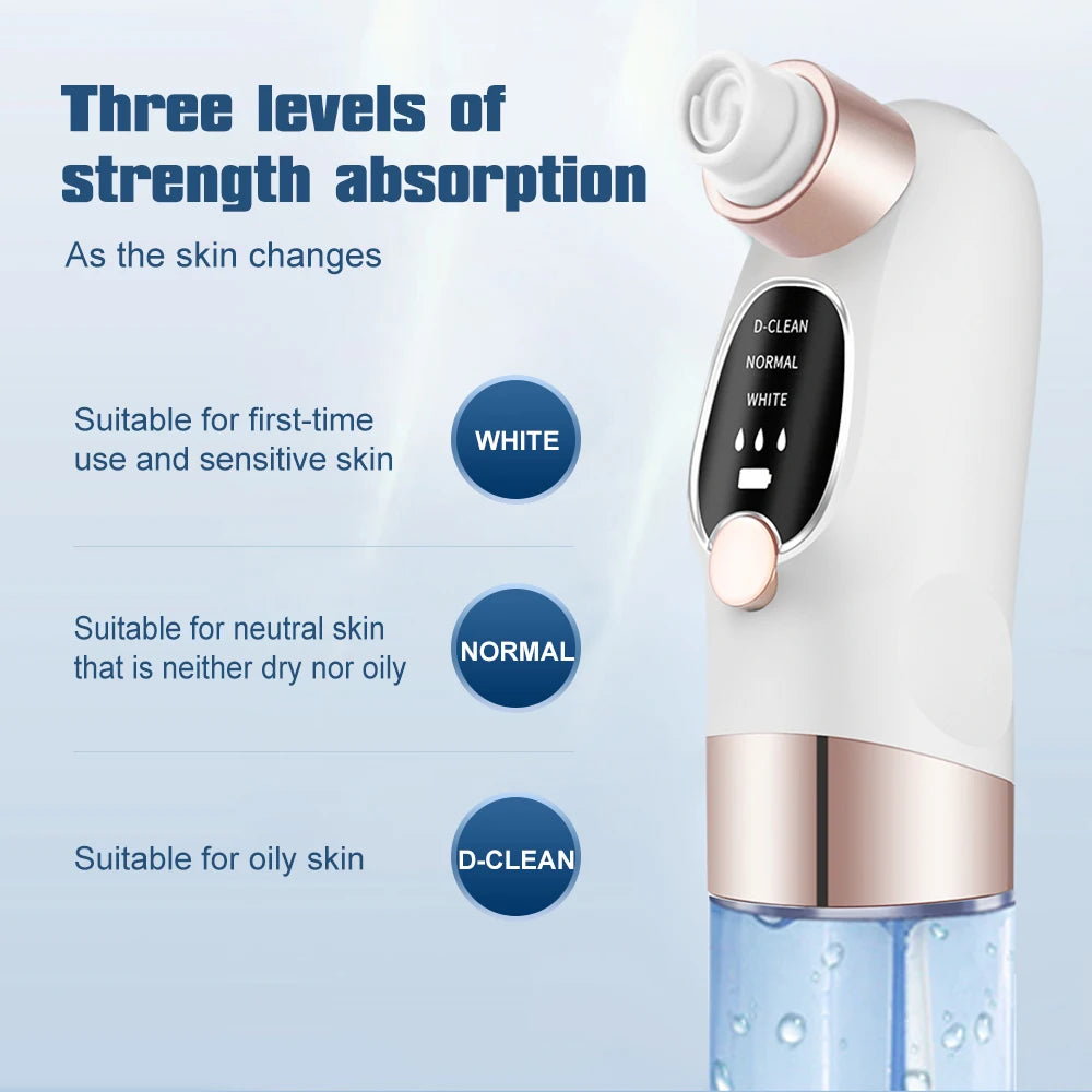 Small Bubble Blackhead Remover Pore Vacuum Face Cleaner Black Head Extractor Skincare Pimple Removal With 6 Suction Heads Peaceful Pleasures Health and Wellness