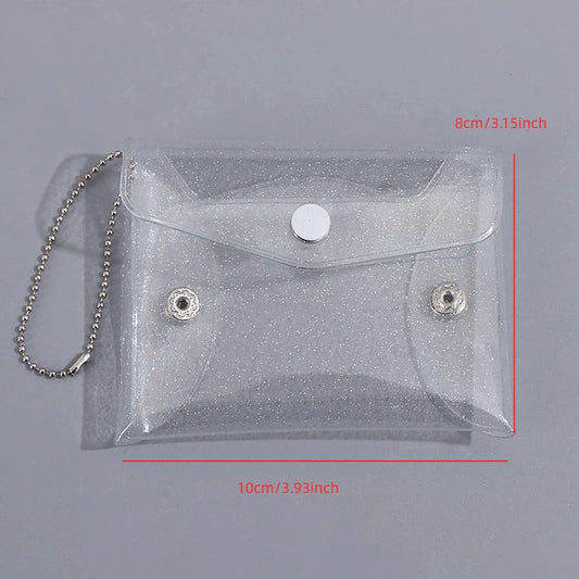 Mini Glitter PVC Clear Keychain Coin Purse & Card Wallet Mini Coin Purse Oasis Select