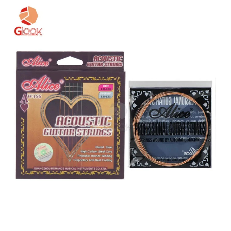 Alice Guitar Strings 010 Acoustic 1-6 String 6 AW466-L SL