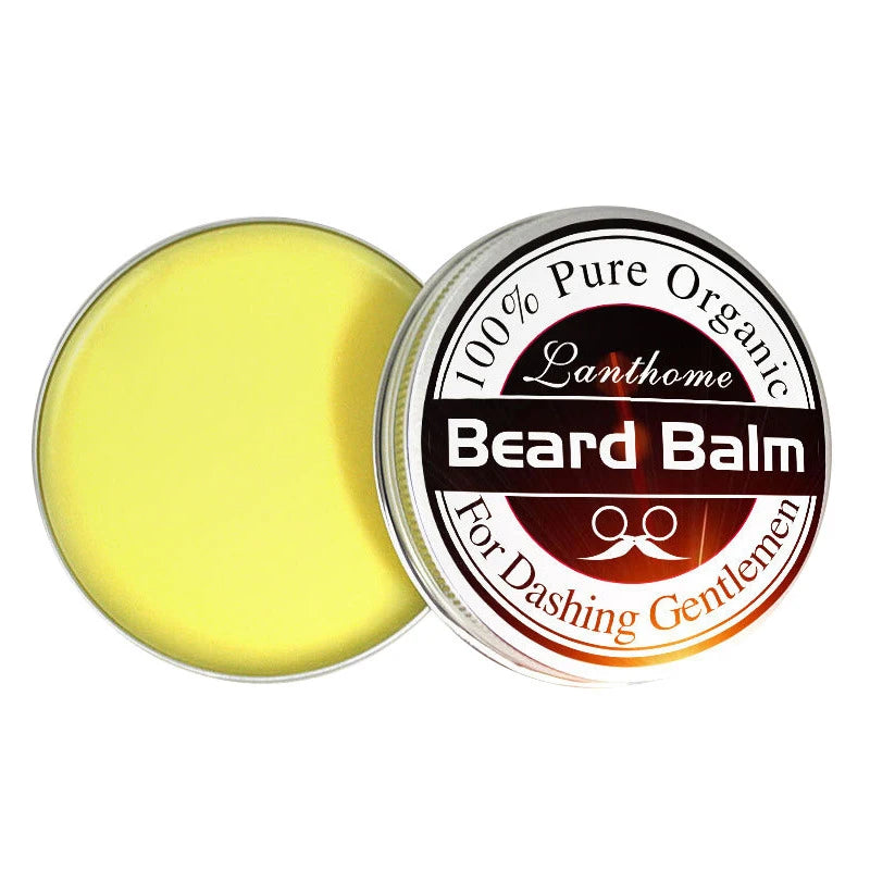 2PCS Natural Beard Balm Wax, Mustaches Cream for Men, Moisturizing Smoothing, Beard Styling Professional Care Cream Skin Care Peaceful Pleasures Health and Wellness