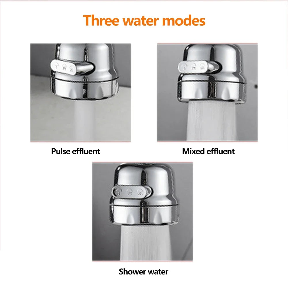 360 Degree Swivel Kitchen Faucet Aerator Adjustable Dual Mode Sprayer Filter Diffuser Water Saving Nozzle Faucet Connector Peaceful Pleasures Health and Wellness