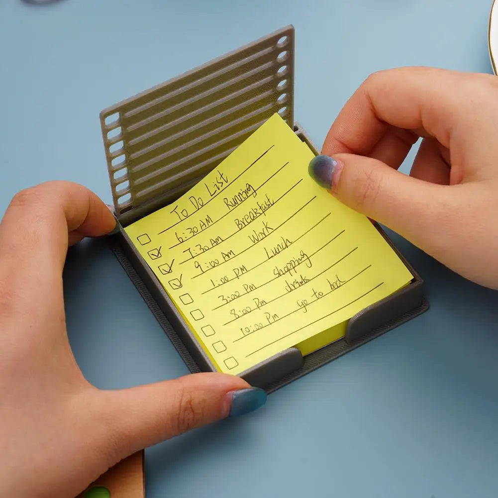 Sticky Note Dispenser Sticky Note Holder With Stencil Sticky Notes Template For Note Pad Self-adhesive Notepad Note Organ Peaceful Pleasures Health and Wellness