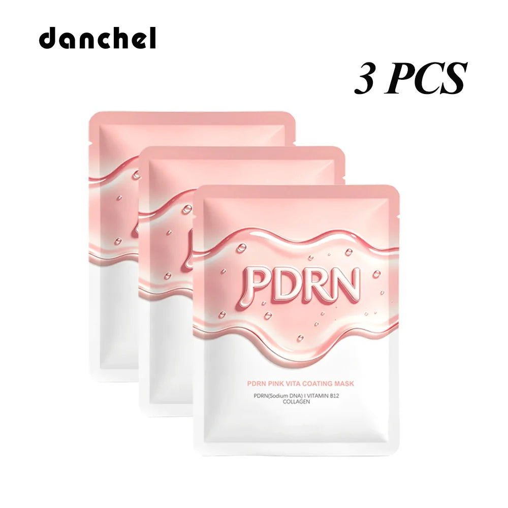 PDRN Vitamin B12 Coating Mask Barrier Repair High Purity Salmon DNA PDRN Improve Elasticity Evens Tone Deep Moisturizing Mask Peaceful Pleasures Health and Wellness 3 PCS