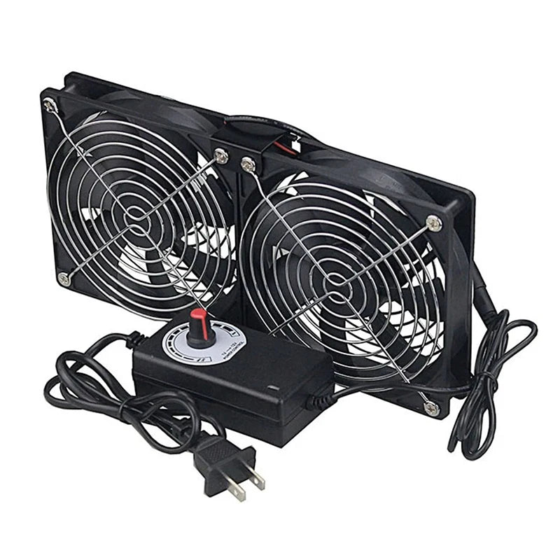12cm Exhaust and Cooling Fan 3000RPM with Controller 3V to 12V for BTC Miner PC Chassis Workstation Cabinet Server Radiator Peaceful Pleasures Health and Wellness