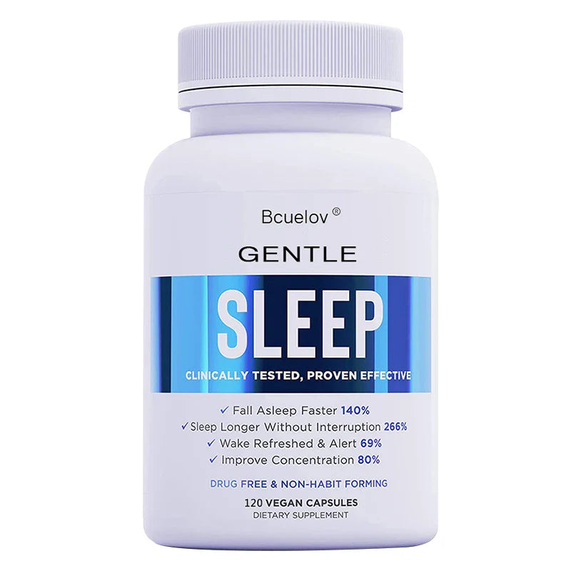 Bcuelov Melatonin Sleep Support Capsules | Wake Up Refreshed
