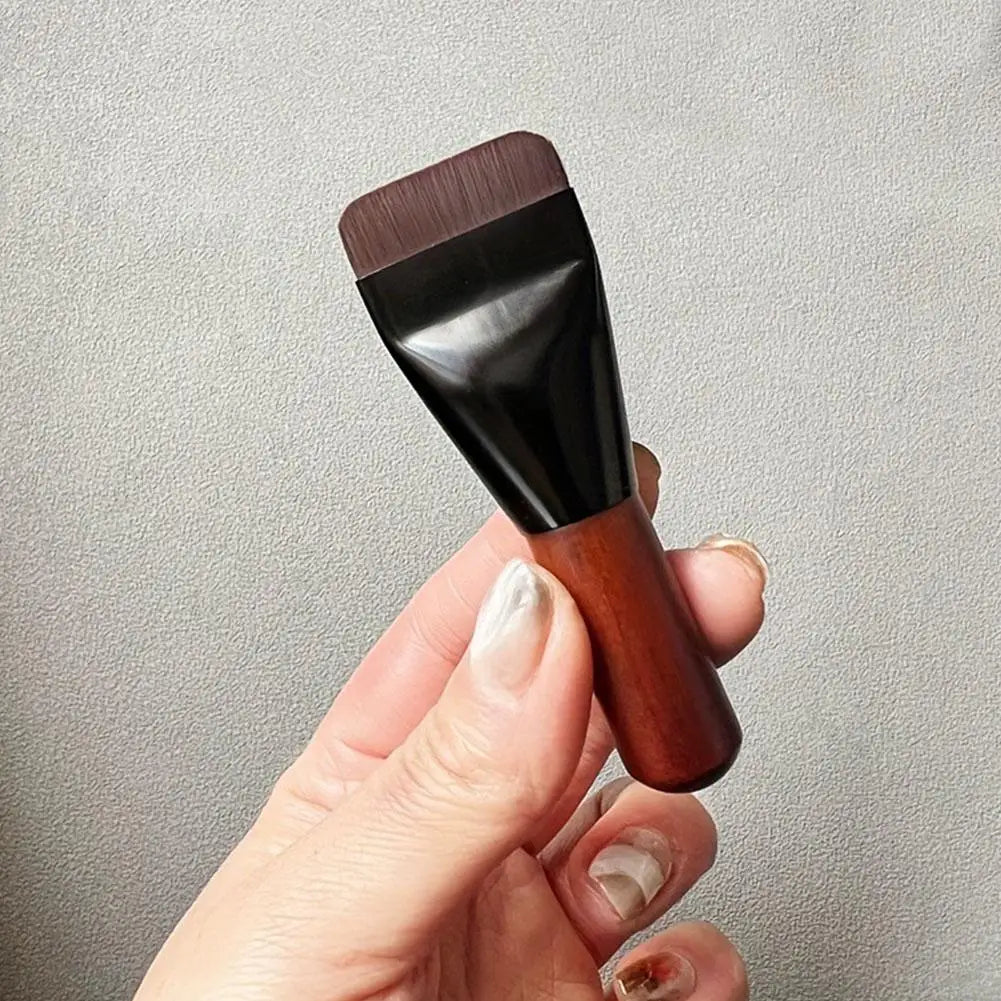 Ultra Thin Foundation Brush Flat Head Face Contour Brush Wooden Handle Make Up Brush Blending Foundation Cream Makeup Brushes Peaceful Pleasures Health and Wellness