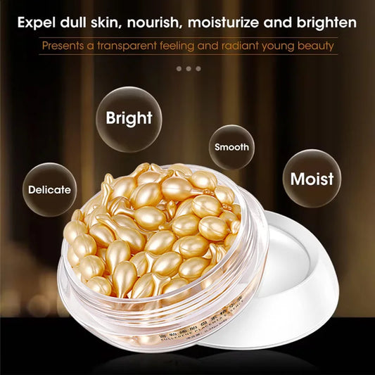 Fullerene Placenta Capsule Serum – Hyaluronic Acid & Vitamin E Face Capsule Serum Oasis Select