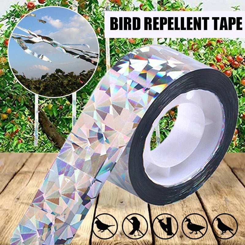 80M Anti Bird Tape Bird Scarer Flashing Reflective Tapes Non-toxic Bird Repeller Anti Pigeons Scare Double-sided Ribbon Repeller Peaceful Pleasures Health and Wellness