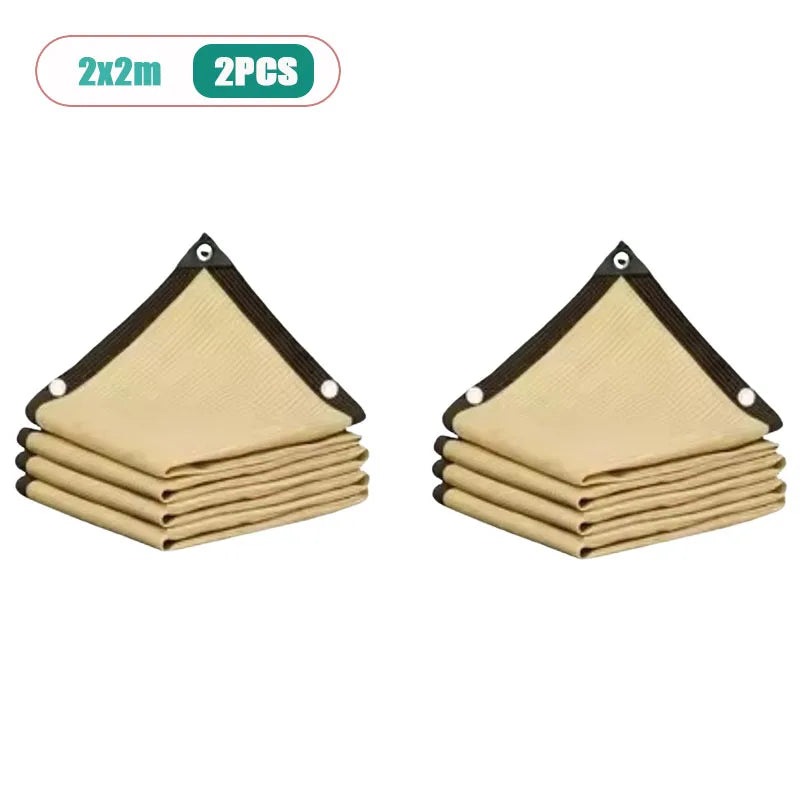 Beige Sun Shade Sail UV Block Canopy with Grommets | Garden Patio