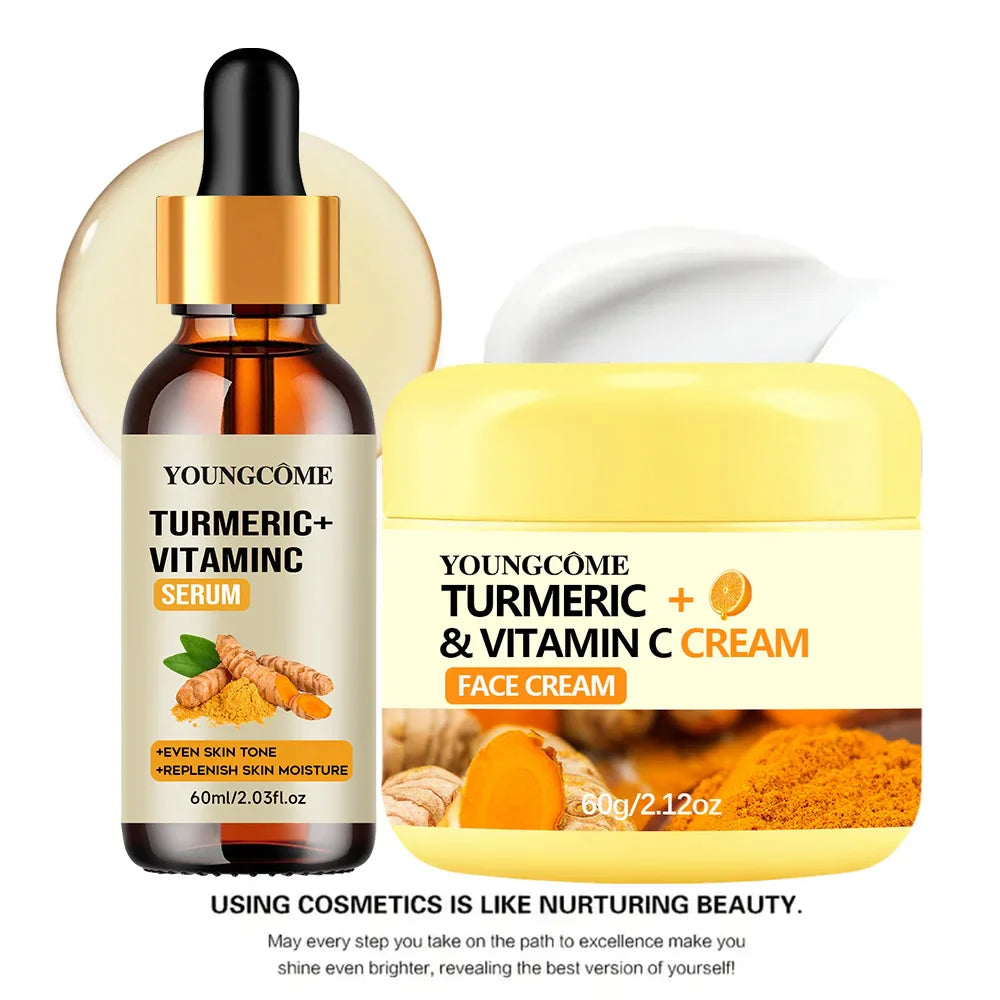 YOUNGCOME Turmeric & Vitamin C Cream Set – Collagen & Retinol