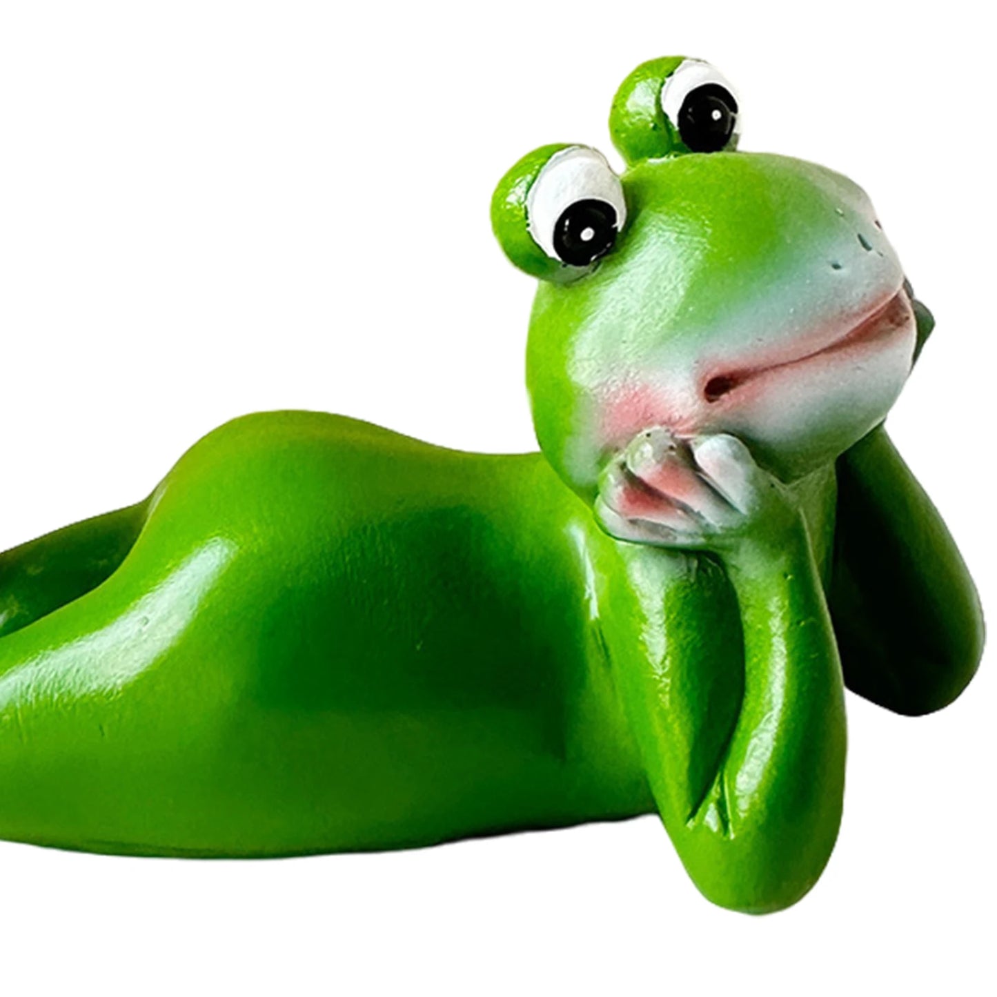 Climbing Frog Figurine Flower Pot Hugger | Resin Garden Statue