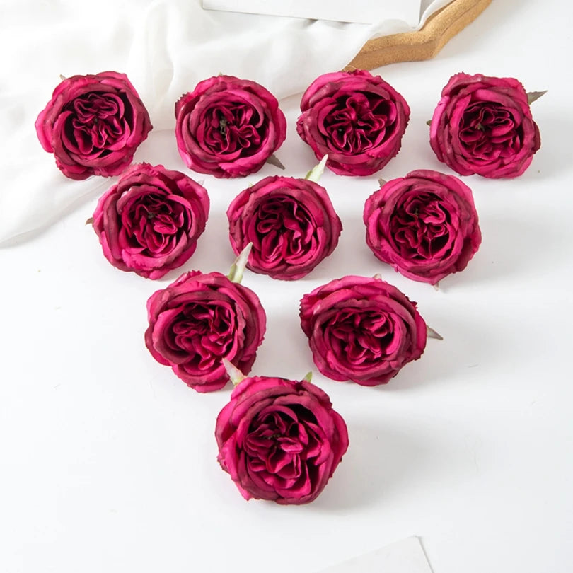 Artificial Silk Peony Flower Heads 5/15Pcs – Wedding & Home Decor