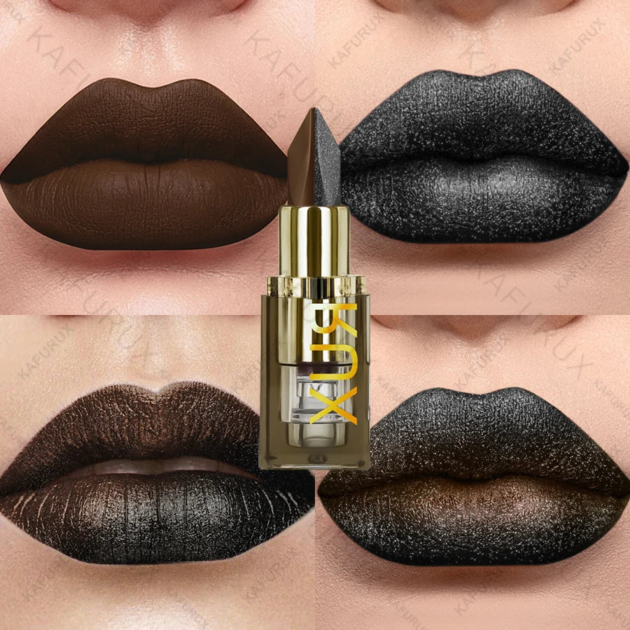 KAFURUX Two-Tone Glitter Matte Lipstick – 11 Shades