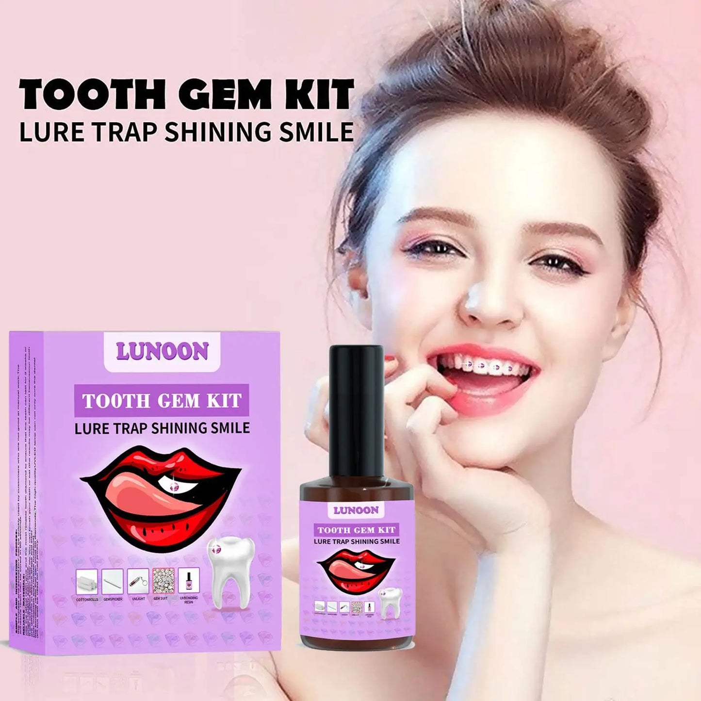 DIY Tooth Gem Kit – Crystals, UV Glue & LED Light