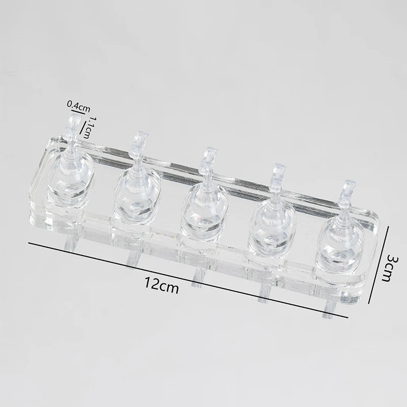 Nail Stand Non-Magnetic False Nail Tips Holder For Cat Eye Gel Press On Nails Display Rack Acrylic Nail Painting 1/5/10 Grids Peaceful Pleasures Health and Wellness 5 ellipse