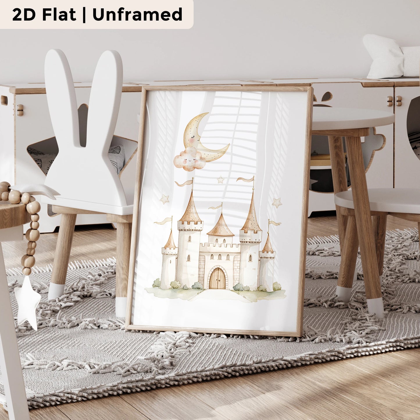 3-Piece Unicorn Princess Canvas Wall Art | Kids Room Decor