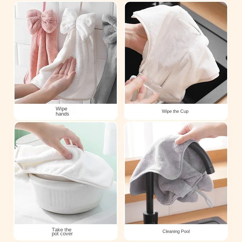Kitchen Hand Towel Bathroom Coral Velvet Bath Towels Microfiber For Home & Garden Soft Quick-drying Spa Absorbent Sauna Beach Peaceful Pleasures Health and Wellness