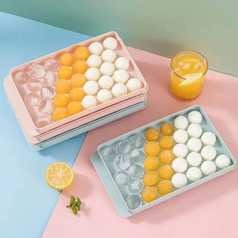 Family 33 Ice Cube Trays Hockey PP Mold Frozen Whiskey Ball Popsicle Fridge Ice Cube Box Lollipop Making Gifts Kitchen Tools Peaceful Pleasures Health and Wellness