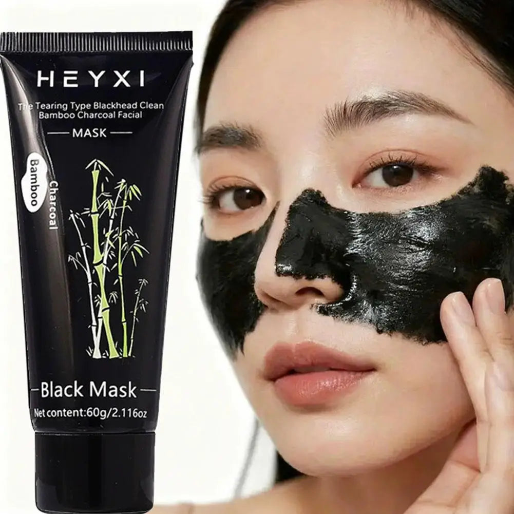 Peel-off blackhead cleansing bamboo charcoal mask, deeply cleanses, purifies, refines pores, for both men and women Peaceful Pleasures Health and Wellness