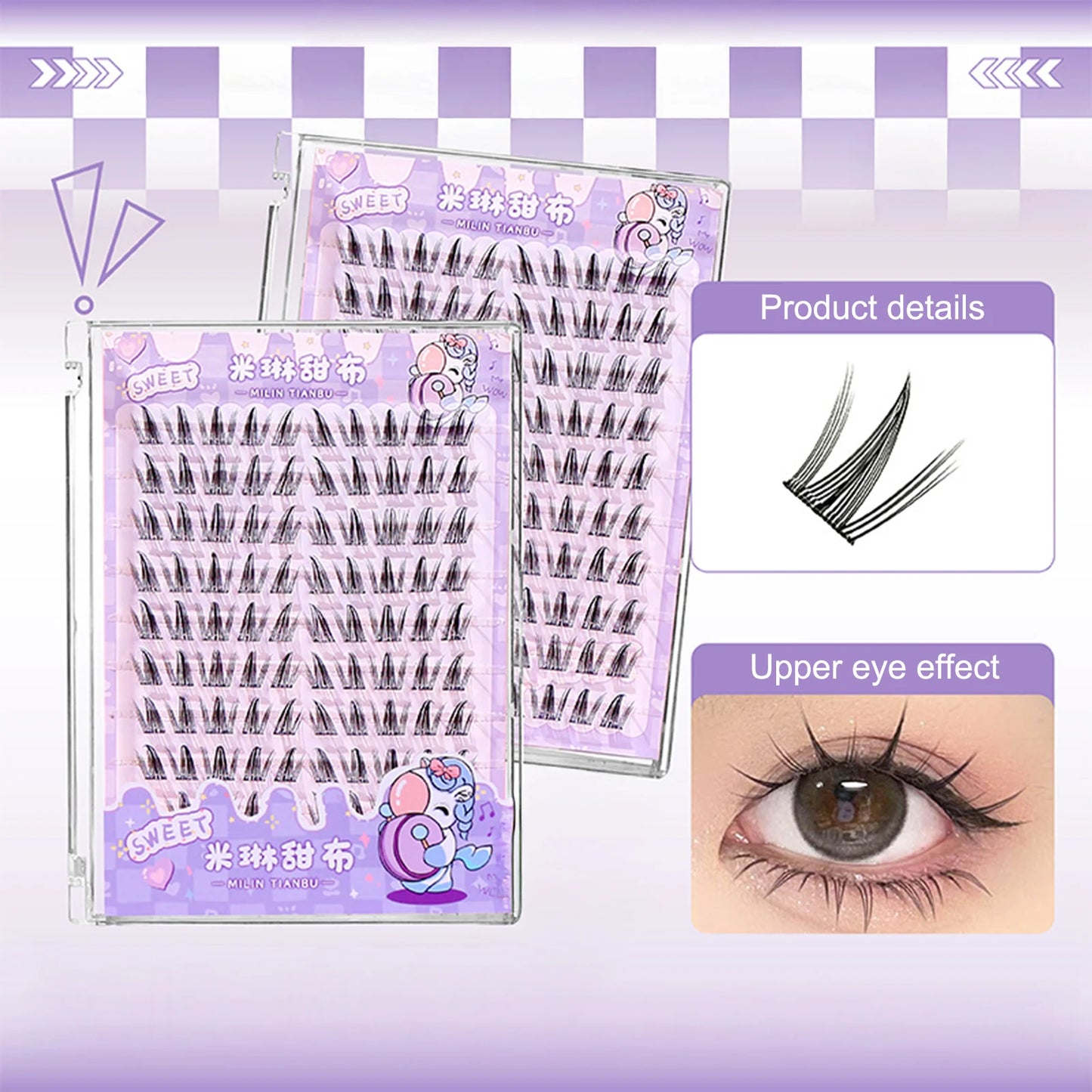 Glue-Free Cluster False Eyelashes | Wispy Natural Lash Extensions