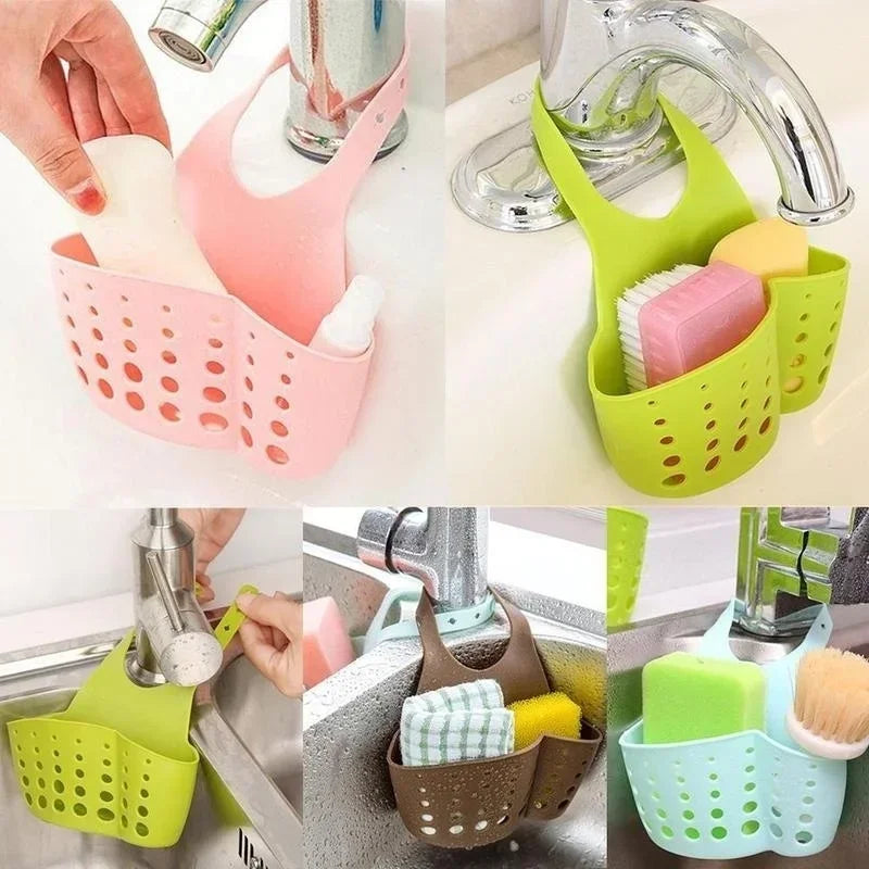 Creative Adjustable Sink Storage Basket Kitchen Rack Faucet Sponge