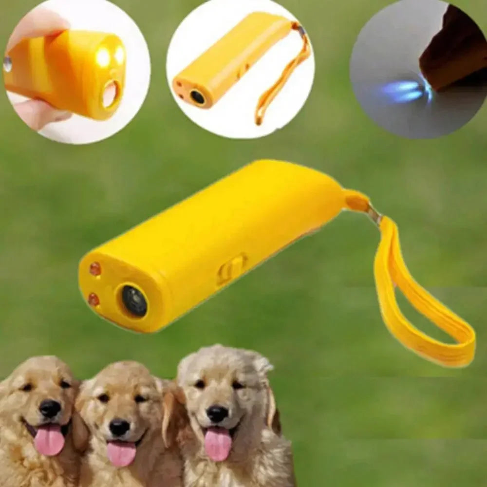 LED Ultrasonic Dog Trainers Sonic Repellent Handheld Anti Barking Device Anti-Barking Silent Commands Dog Trainer Devices Peaceful Pleasures Health and Wellness
