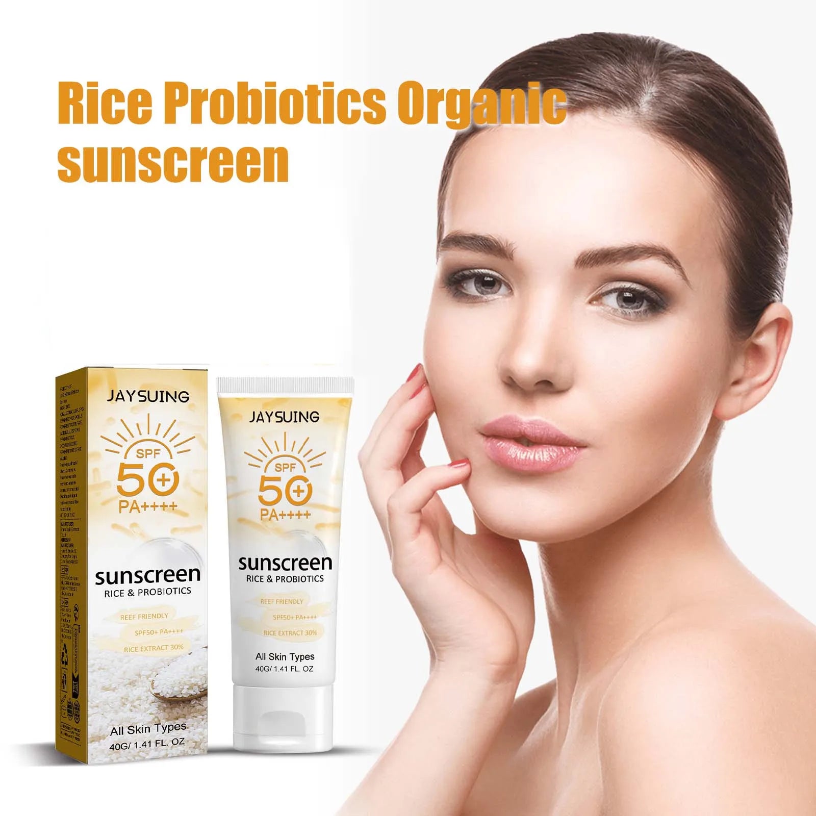 Probiotic Organic Rice Sunscreen Prevent Tanning Reduce Risk Sunburn Waterproof Broad Spectrum Protection UV Resistant Lotion Peaceful Pleasures Health and Wellness