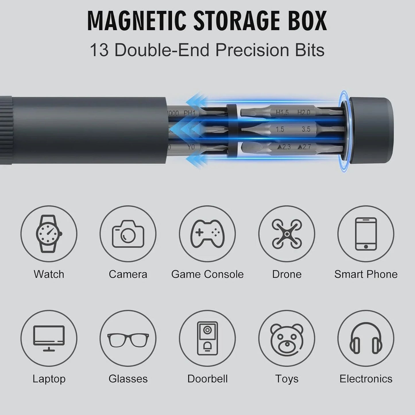 27 in 1 Precision Screwdriver Set Magnetic Bits Pen Style Manual Repair Tools Kit for Eyeglass Watch PC Jewelers Laptop iPhone Peaceful Pleasures Health and Wellness