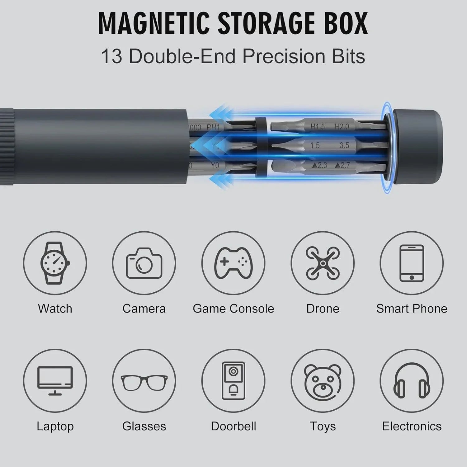 27 in 1 Precision Screwdriver Set Magnetic Bits Pen Style Manual Repair Tools Kit for Eyeglass Watch PC Jewelers Laptop iPhone Peaceful Pleasures Health and Wellness