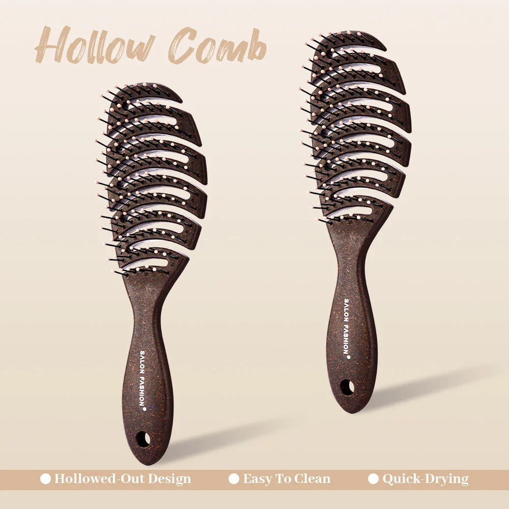 Hollow Anti-Static Hair Brush – Detangling Scalp Massage Comb