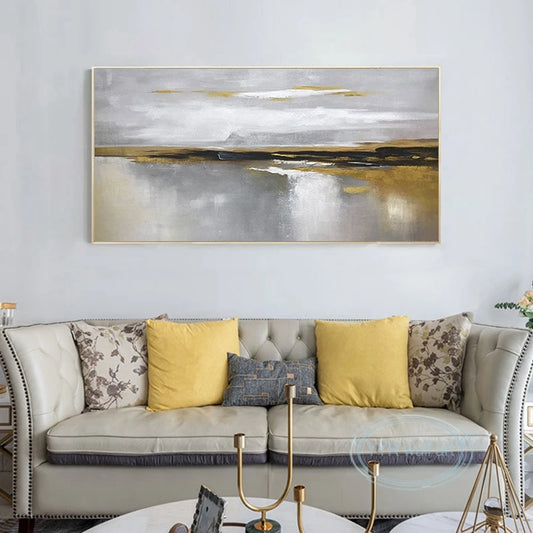 Custom Living Room Decorative Mural Handmade Oil Painting Wall Art Decor Canvas Modern Abstract Acrylic Frameless Hanging Poster Peaceful Pleasures Health and Wellness