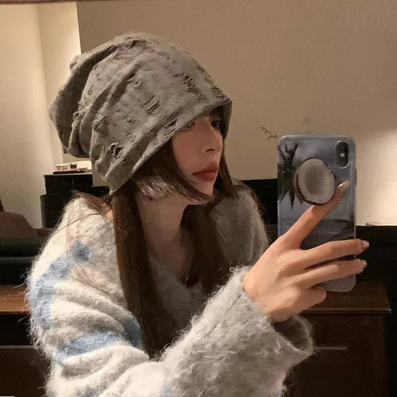 Baggy Slouchy Beanie for Women – Knit Hip Hop Skullcap