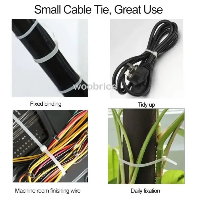 Self-Locking Nylon Cable Ties | 100–1000 Pcs Zip Tie Set