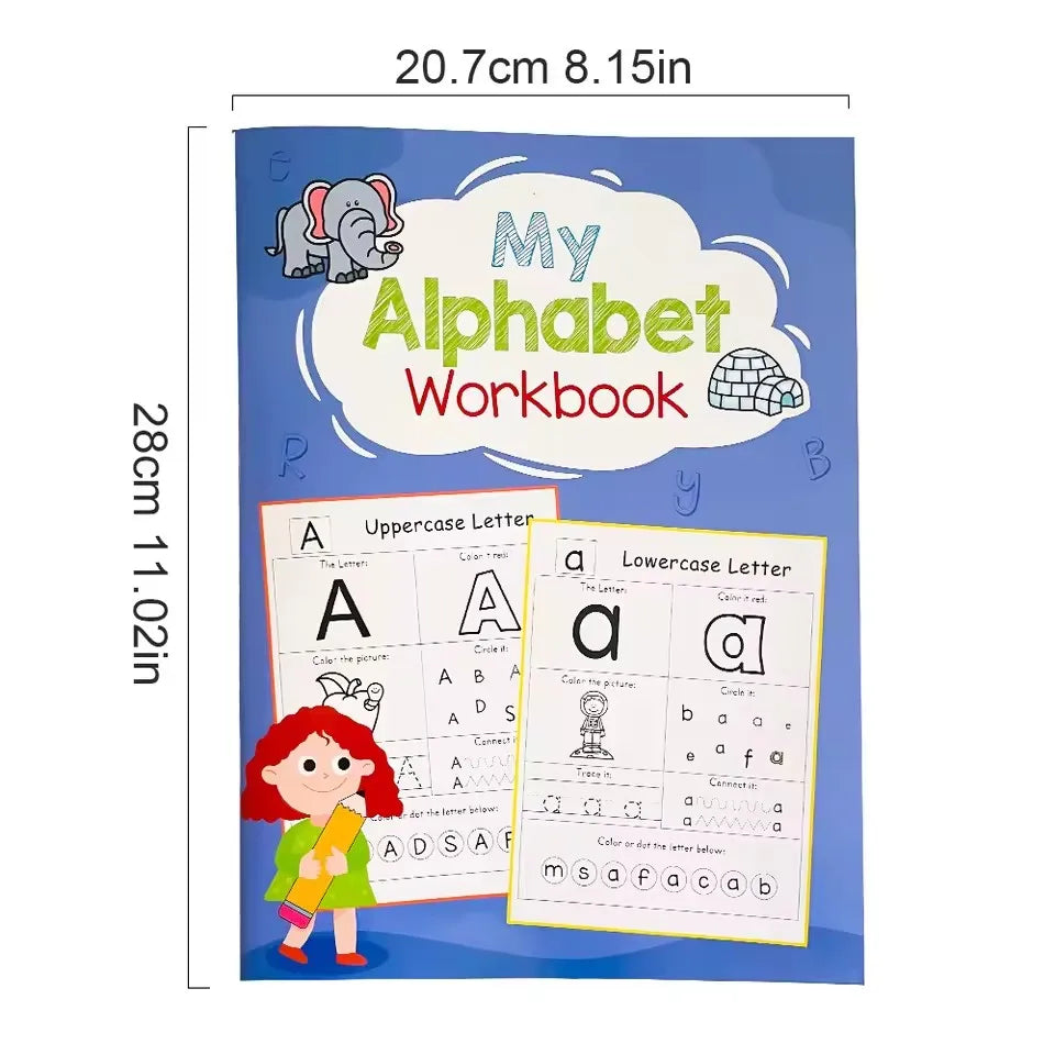 Preschool Alphabet Phonics Practice Workbook Letters A-z Kindergarten