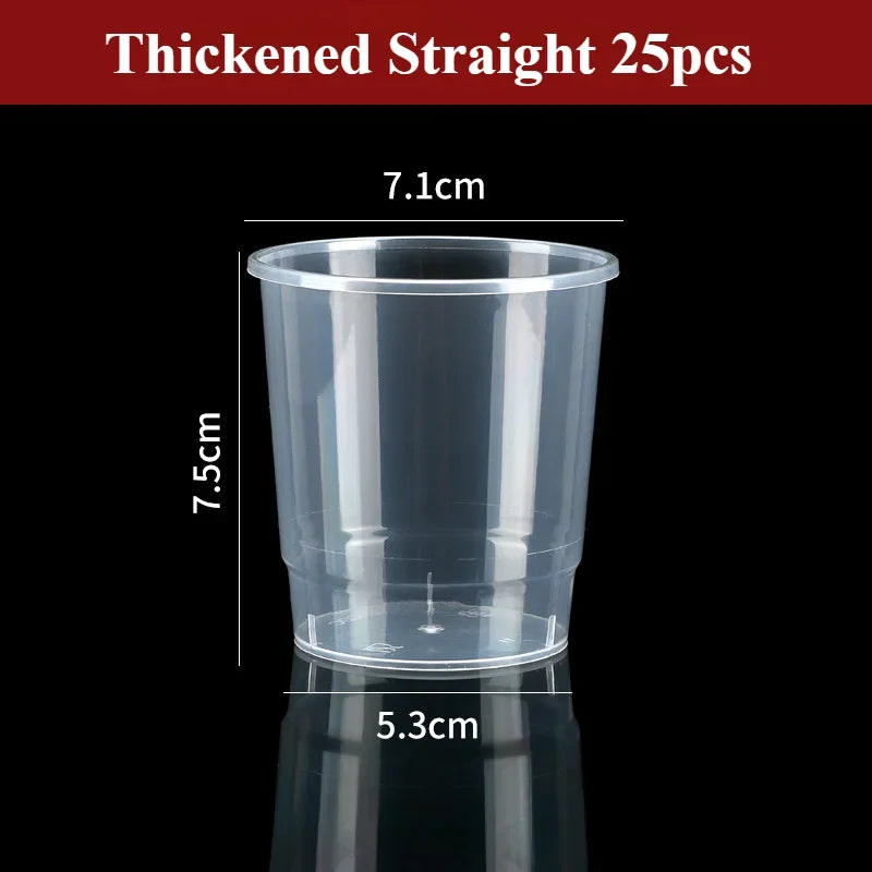 Clear Disposable Plastic Cups 25/50 Pack – Party & Picnic
