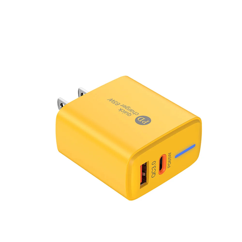 65W USB-C PD 3.0 Fast Charging Wall Adapter | Multi-Port