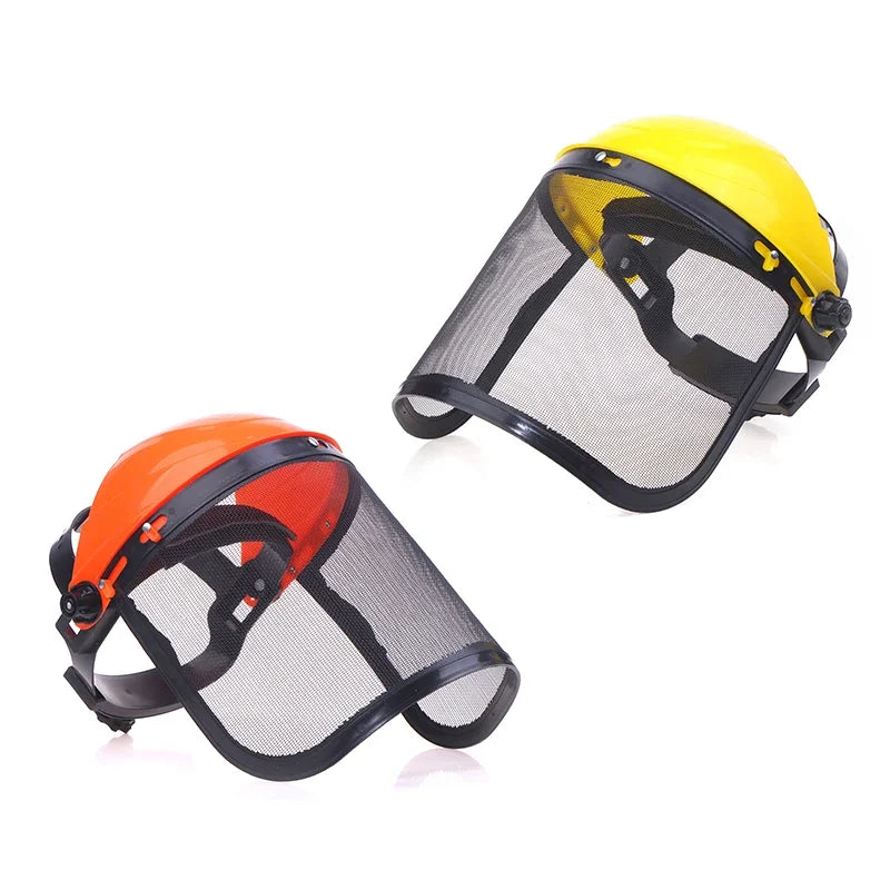 1PC Full Face Safety Helmet Hat with Mesh Protective Mask for Garden Grass Trimmer Logging Brush Cutter Forestry Protection Peaceful Pleasures Health and Wellness