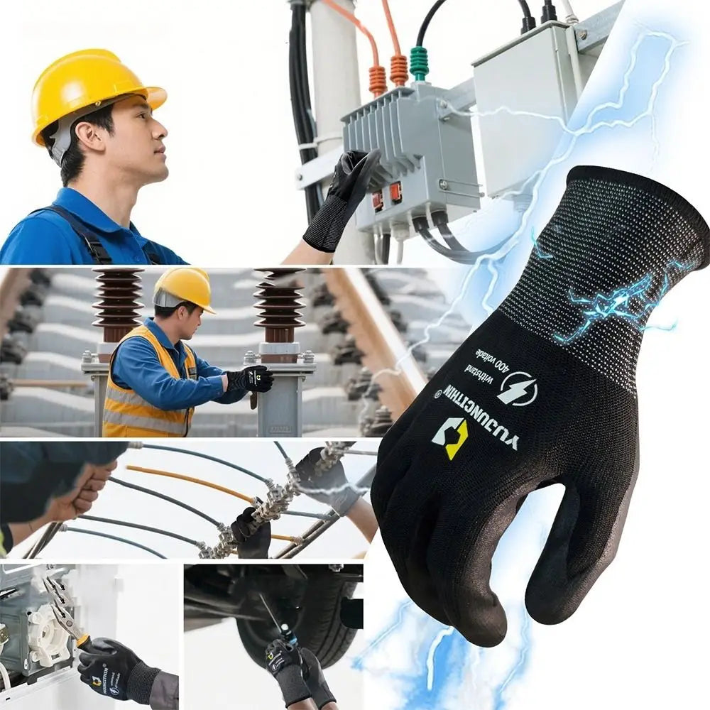 Durable 400/500V Insulated Working Gloves Nitrile Safety Safety Electrician Gloves Ultra-thin Protective Gloves Electrician Work Peaceful Pleasures Health and Wellness