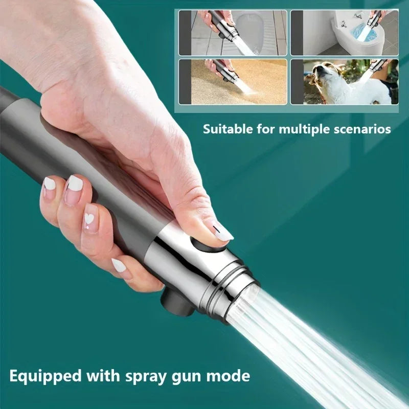 Filtered Handheld Shower Head | 3 Modes & Massage Brush