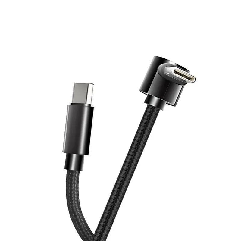 90° USB-A to USB-C Fast Charging Nylon Braided Cable | 3A