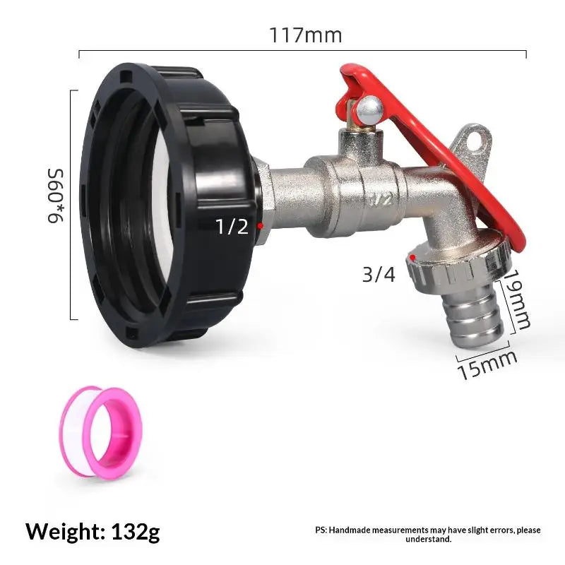 IBC Tank Valve Faucet with Lock – 1/2 Inch Zinc Alloy Tap
