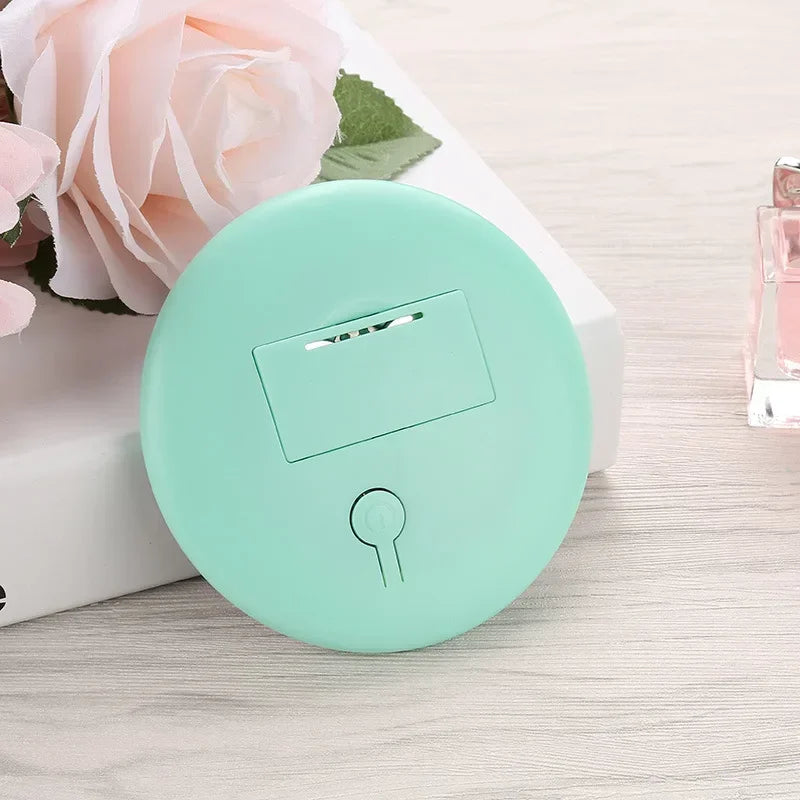 Portable Mini LED Makeup Mirror | 12 LEDs, Rechargeable, HD