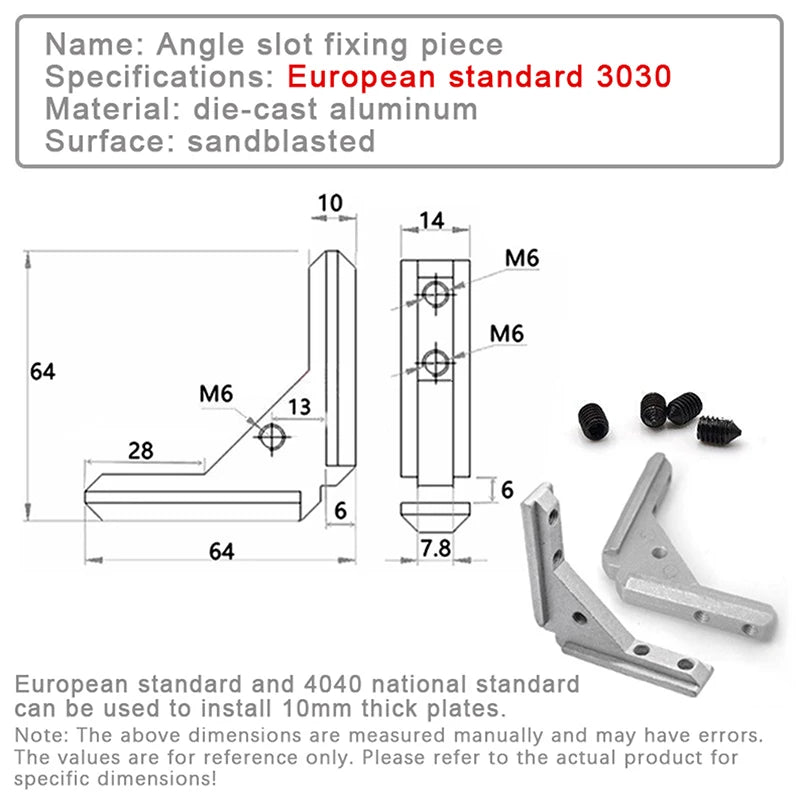 2/4Pcs 2020 3030 4040 Panel Iinstallation Board Angle Slot Connector Angle Slot Fixing Hardware Door Frame Corner Code Profile Peaceful Pleasures Health and Wellness 3030 4pcs