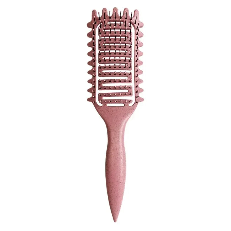 3-in-1 Curl Defining Detangling Hair Brush for Curly Hair Curl Defining Brush Peaceful Pleasures Health and Wellness 1Pc Pink