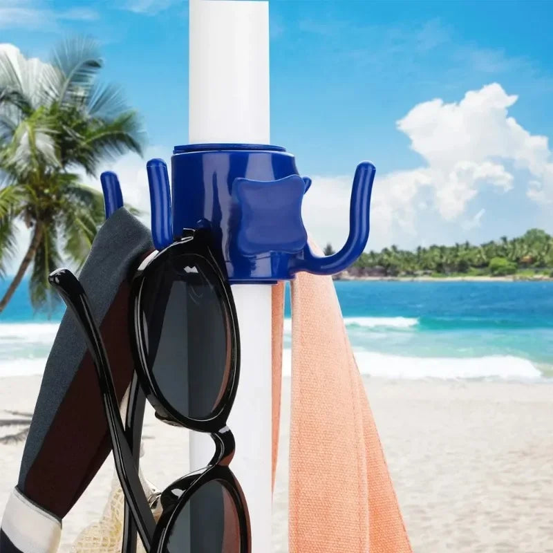 Beach Umbrella Hanging Hook, 4-prongs Plastic Umbrella Hook Hanging For Towels/Hats/Clothes/Camera/Sunglasses/Bags-Accessories Peaceful Pleasures Health and Wellness