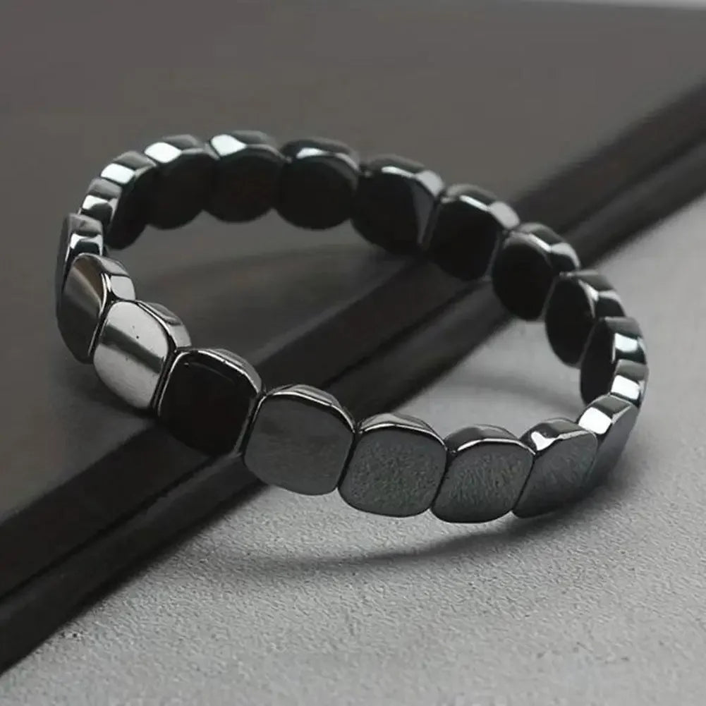 Hematite Bracelet For Men Reclaim Your Edge Confidence Natural Hematite Stone Beaded Stretch Healing Bracelets Gift Jewelry Peaceful Pleasures Health and Wellness
