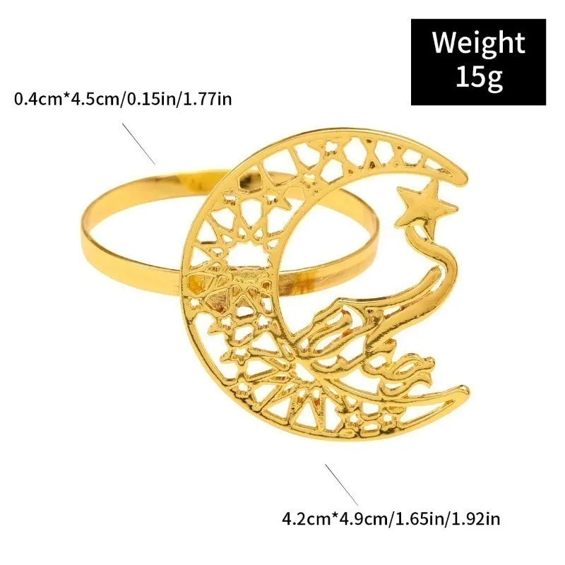 Gold Bismillah Napkin Rings | Ramadan & Eid Table Decor