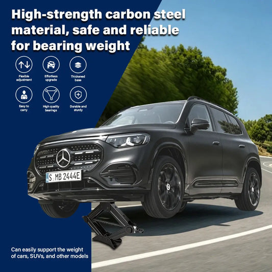 1.5T/2T Car Scissor Jack Auto Emergency Crank Lift Stand Labor-Saving Repair & Tire Replacement Tool with Wrench for SUV Vehicle Peaceful Pleasures Health and Wellness