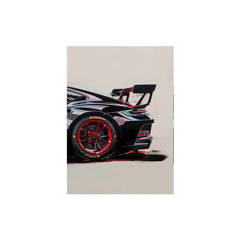 Fashionable Popular Super Sports Car GT3 RS Graffiti Wall Art, HD Canvas Print Poster, Home, Living Room, Room Decoration Peaceful Pleasures Health and Wellness Z2002 40x50cm Unframed