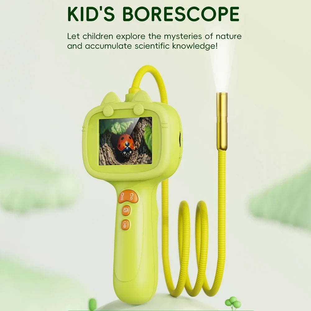 Kids Endoscope Camera 1080p HD 2.4" Display – LED Probe Gift